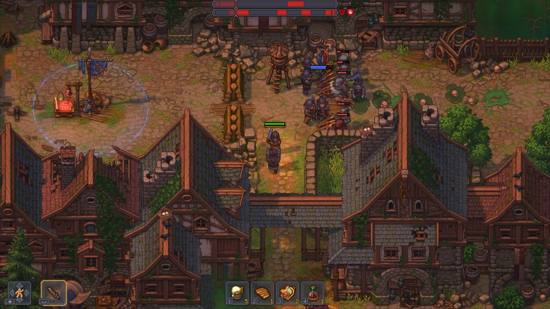 Town defense battle