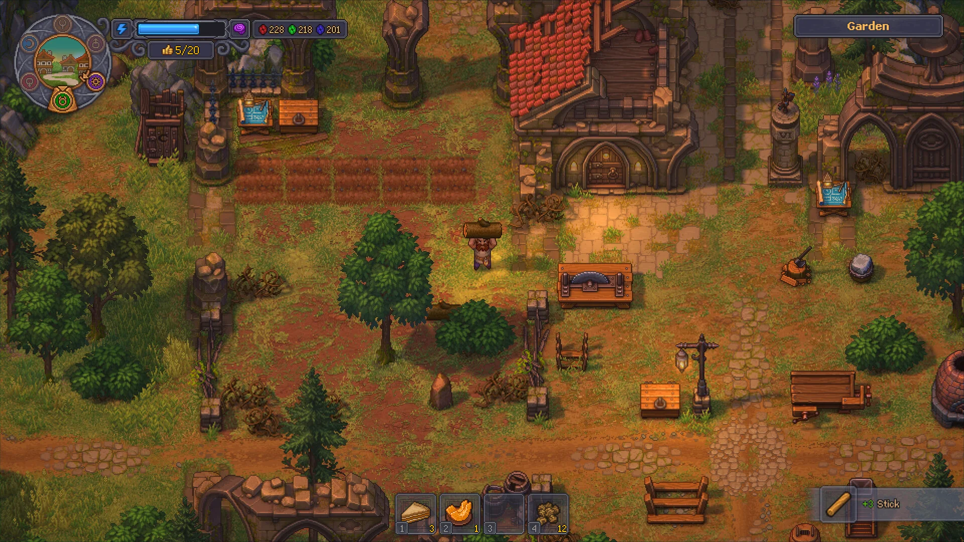 Garden workyard in Graveyard Keeper 2